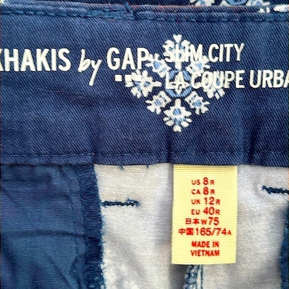 Gap Slim City Chinos Navy White - Picture 2 of 3
